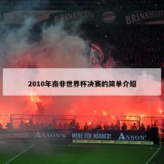 2010年南非世界杯决赛的简单介绍