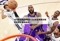 nba季后赛战绩排名(nba季后赛得分榜历史排名最新排名)