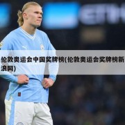 伦敦奥运会中国奖牌榜(伦敦奥运会奖牌榜新浪网)