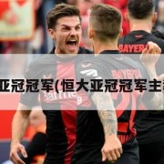 恒大亚冠冠军(恒大亚冠冠军主教练)