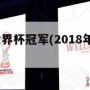 2018年世界杯冠军(2018年世界杯谁冠军)