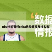 nba快船赛程(nba快船赛程及排名表)