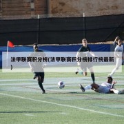 法甲联赛积分榜(法甲联赛积分榜排行榜最新)