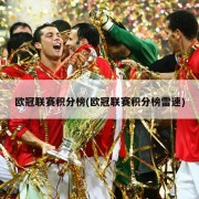 欧冠联赛积分榜(欧冠联赛积分榜雷速)