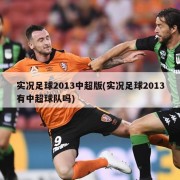 实况足球2013中超版(实况足球2013有中超球队吗)